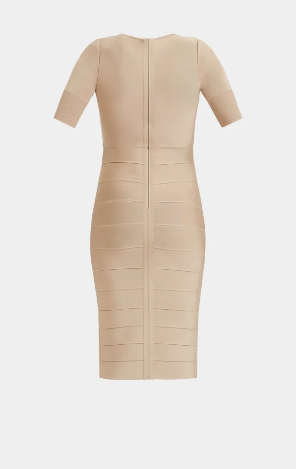 Women Hervé Léger Dresses-ASYMMETRIC STRAPPY ICON DRESS