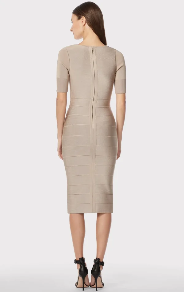 Women Hervé Léger Dresses-ASYMMETRIC STRAPPY ICON DRESS