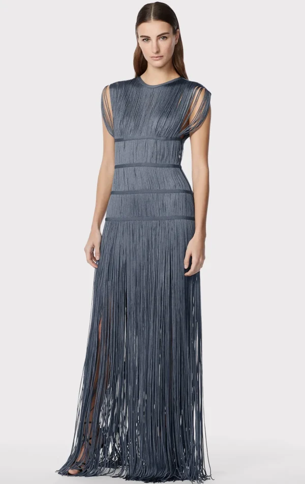 Women Hervé Léger Dresses | Gowns-BANDED FRINGE GOWN