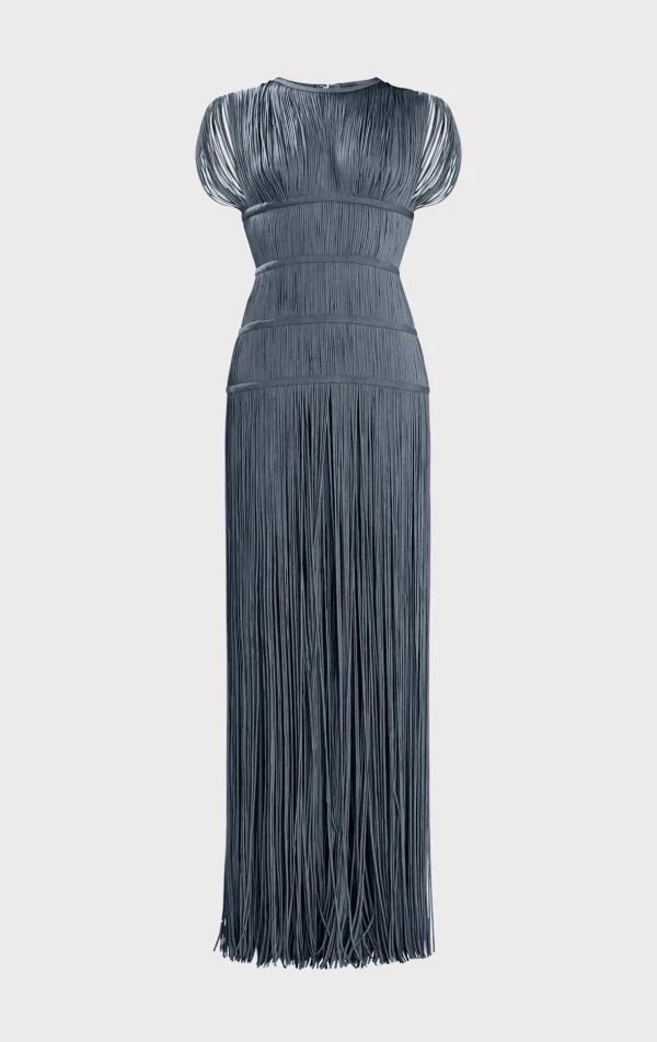 Women Hervé Léger Dresses | Gowns-BANDED FRINGE GOWN