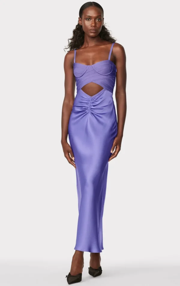 Women Hervé Léger Dresses | Gowns-BUSTIER BANDAGE DRESS WITH BIAS SKIRT