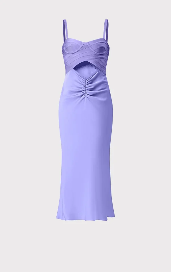 Women Hervé Léger Dresses | Gowns-BUSTIER BANDAGE DRESS WITH BIAS SKIRT