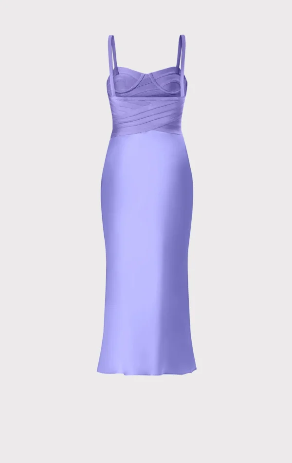 Women Hervé Léger Dresses | Gowns-BUSTIER BANDAGE DRESS WITH BIAS SKIRT