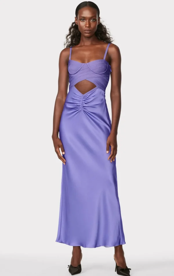 Women Hervé Léger Dresses | Gowns-BUSTIER BANDAGE DRESS WITH BIAS SKIRT