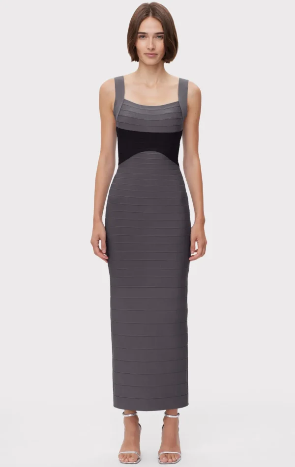 Women Hervé Léger Dresses | Gowns-COLORBLOCKED BANDAGE GOWN