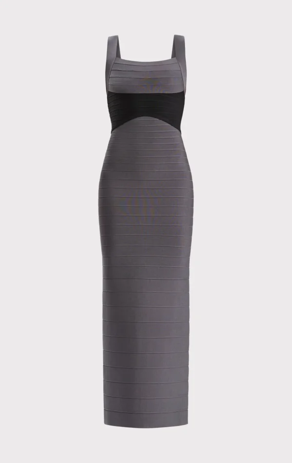 Women Hervé Léger Dresses | Gowns-COLORBLOCKED BANDAGE GOWN