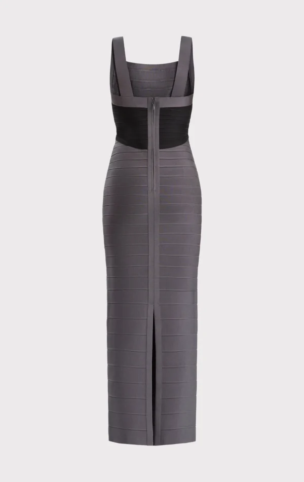 Women Hervé Léger Dresses | Gowns-COLORBLOCKED BANDAGE GOWN