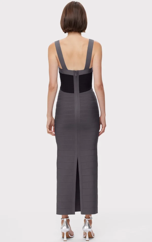 Women Hervé Léger Dresses | Gowns-COLORBLOCKED BANDAGE GOWN