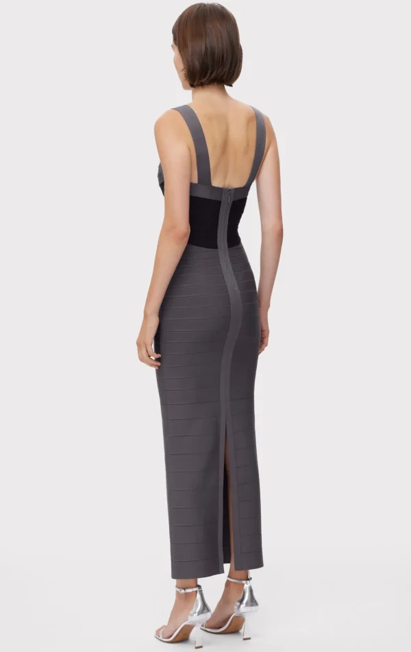 Women Hervé Léger Dresses | Gowns-COLORBLOCKED BANDAGE GOWN