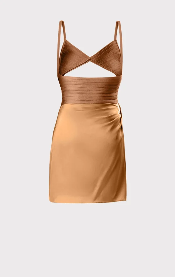 Women Hervé Léger Dresses-DRAPED CUTOUT MINI DRESS