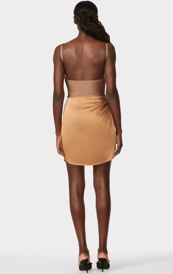 Women Hervé Léger Dresses-DRAPED CUTOUT MINI DRESS