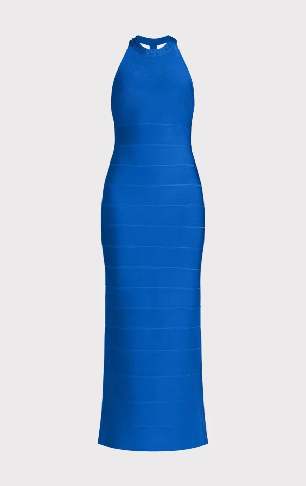 Women Hervé Léger Dresses | Gowns-HALTER CRYSTAL GOWN