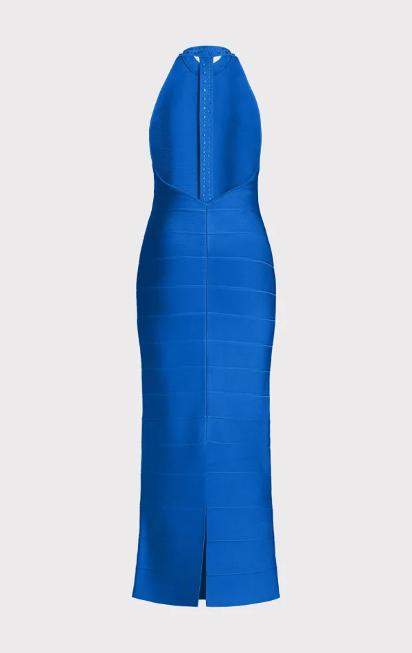 Women Hervé Léger Dresses | Gowns-HALTER CRYSTAL GOWN