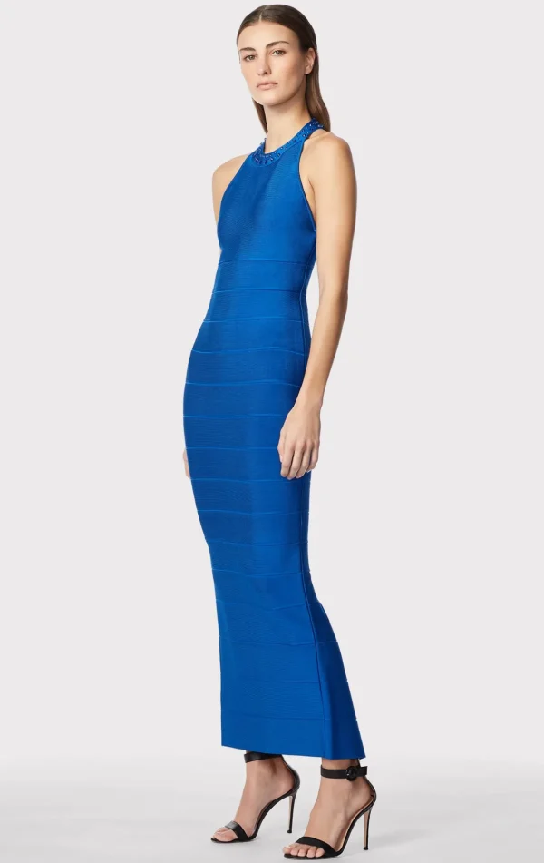 Women Hervé Léger Dresses | Gowns-HALTER CRYSTAL GOWN