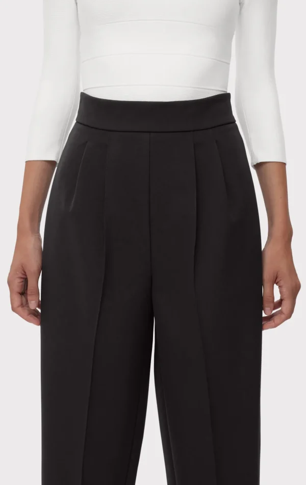Women Hervé Léger Separates | Bottoms-HIGH WAIST PLEATED TAPERED PANTS