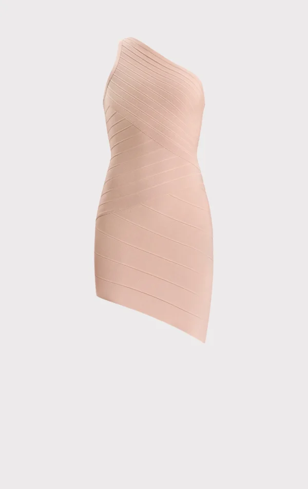 Women Hervé Léger Dresses-ICON ASYMMETRICAL MINI DRESS