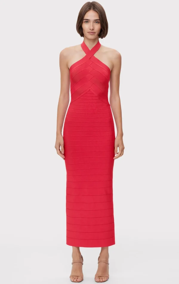 Women Hervé Léger Dresses | Gowns-ICON BANDAGE HALTER GOWN