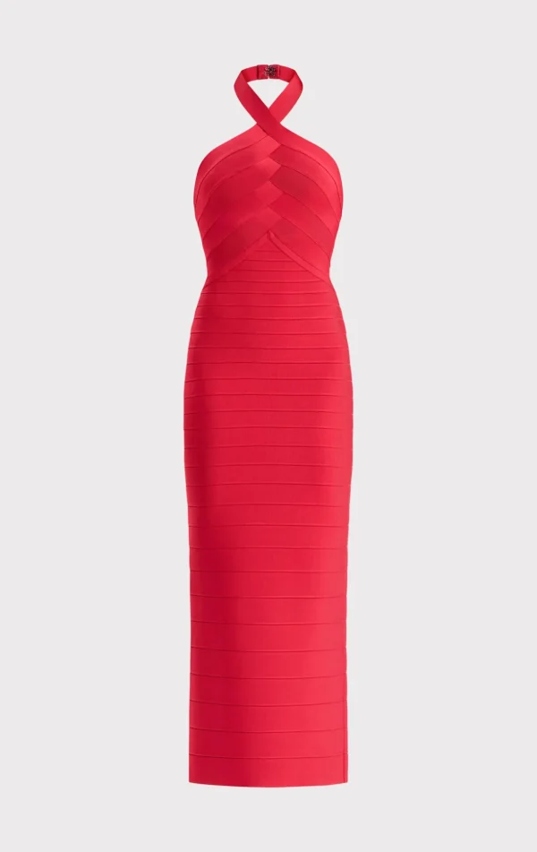 Women Hervé Léger Dresses | Gowns-ICON BANDAGE HALTER GOWN