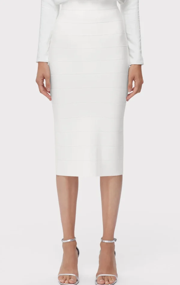 Women Hervé Léger Separates | Bottoms-ICON BANDAGE PENCIL SKIRT