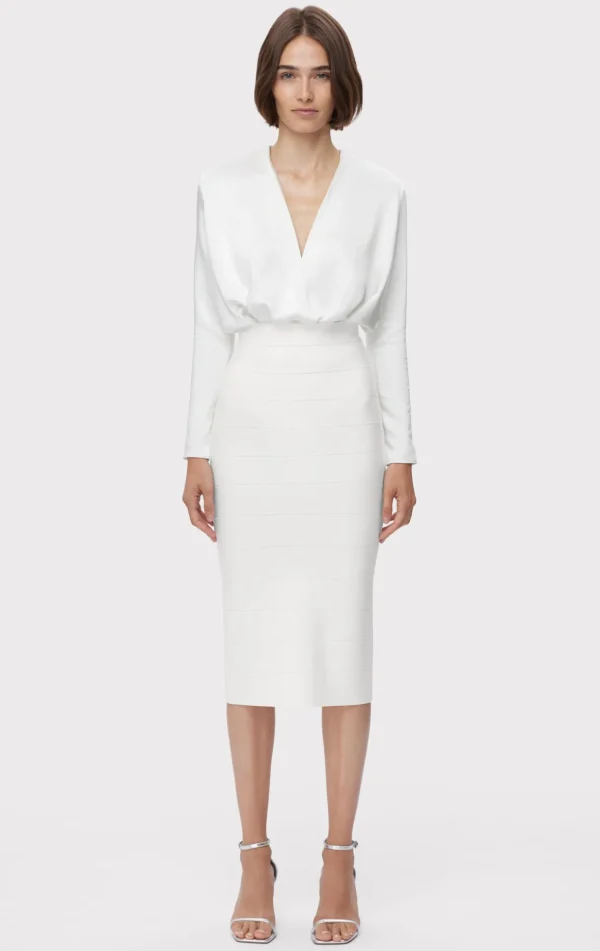 Women Hervé Léger Separates | Bottoms-ICON BANDAGE PENCIL SKIRT