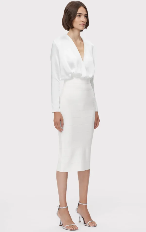 Women Hervé Léger Separates | Bottoms-ICON BANDAGE PENCIL SKIRT