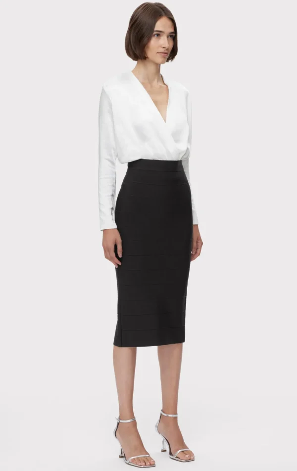 Women Hervé Léger Separates | Bottoms-ICON BANDAGE PENCIL SKIRT