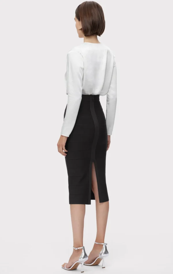 Women Hervé Léger Separates | Bottoms-ICON BANDAGE PENCIL SKIRT