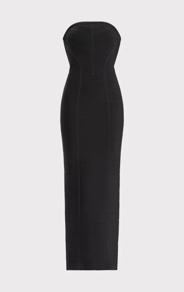 Women Hervé Léger Dresses | Gowns-ICON CHEVRON BUSTIER GOWN