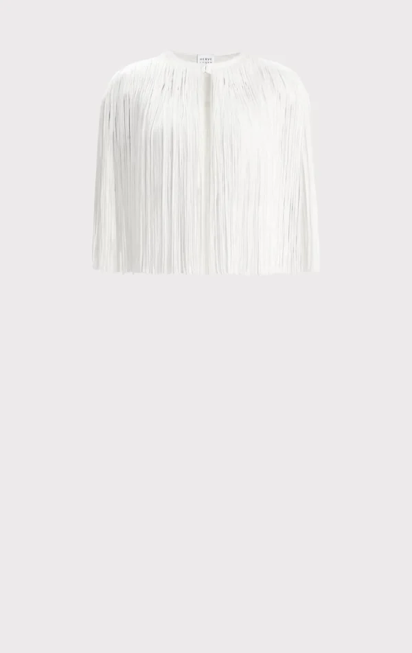 Women Hervé Léger Separates | Tops-ICON FRINGE CAPE