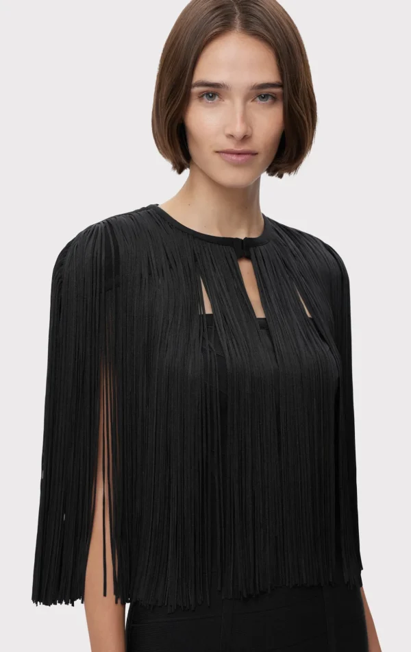 Women Hervé Léger Separates | Tops-ICON FRINGE CAPE