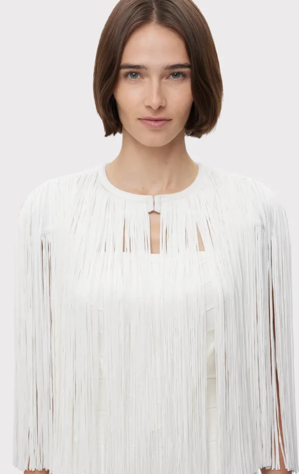 Women Hervé Léger Separates | Tops-ICON FRINGE CAPE
