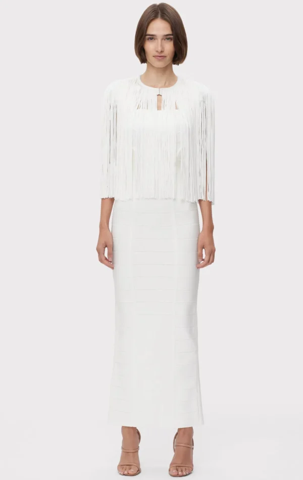Women Hervé Léger Separates | Tops-ICON FRINGE CAPE