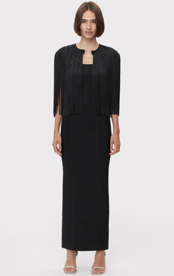Women Hervé Léger Separates | Tops-ICON FRINGE CAPE