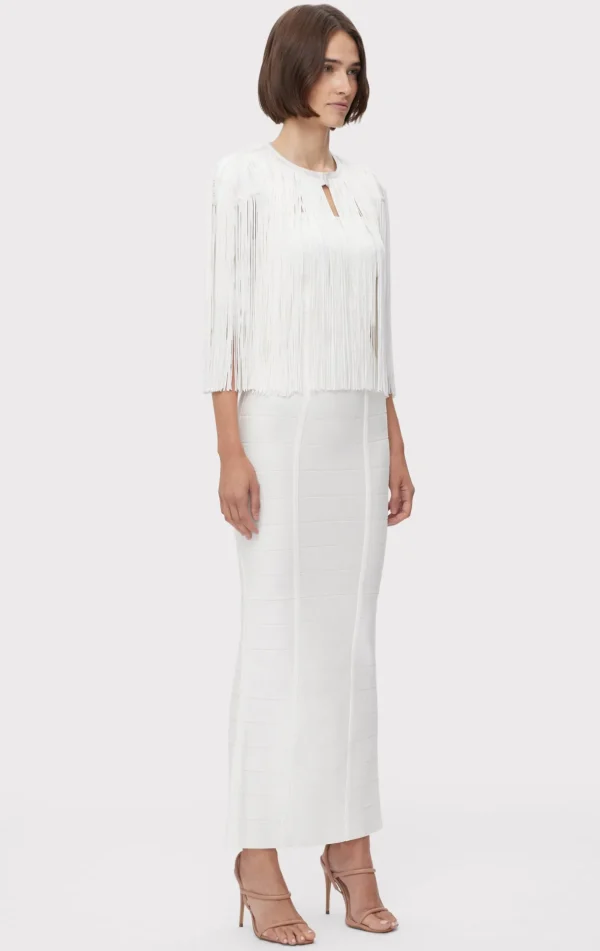 Women Hervé Léger Separates | Tops-ICON FRINGE CAPE