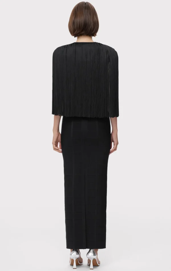 Women Hervé Léger Separates | Tops-ICON FRINGE CAPE