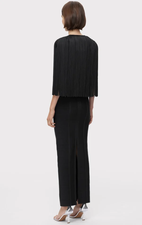 Women Hervé Léger Separates | Tops-ICON FRINGE CAPE