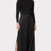 Women Hervé Léger Separates | Bottoms-ICON HIGH WAIST SILK WIDE LEG PANTS