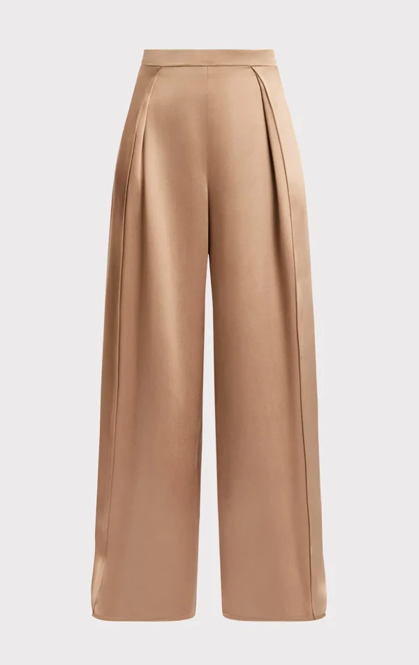 Women Hervé Léger Separates | Bottoms-ICON HIGH WAIST SILK WIDE LEG PANTS