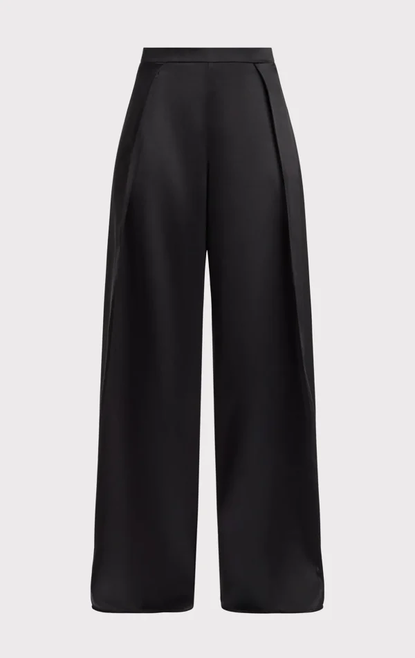 Women Hervé Léger Separates | Bottoms-ICON HIGH WAIST SILK WIDE LEG PANTS