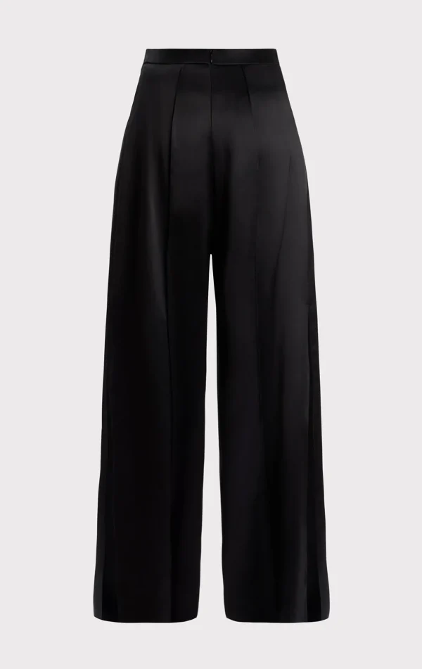 Women Hervé Léger Separates | Bottoms-ICON HIGH WAIST SILK WIDE LEG PANTS