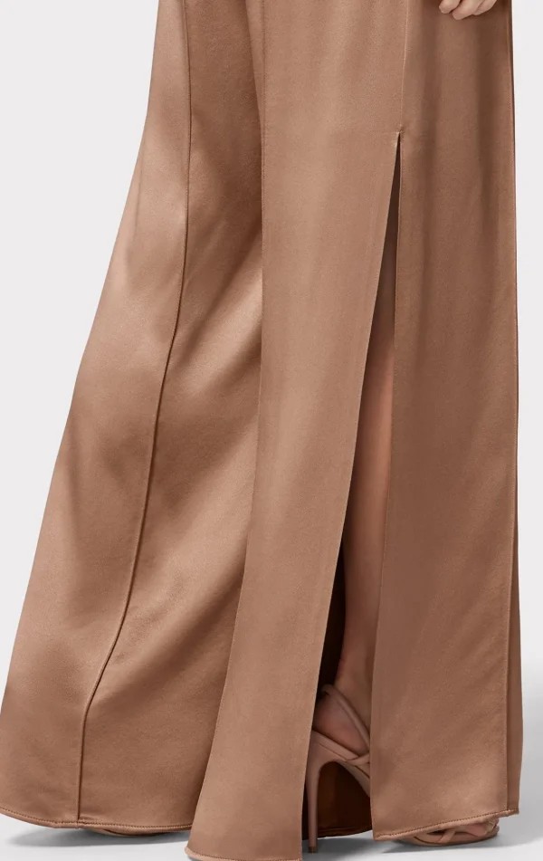Women Hervé Léger Separates | Bottoms-ICON HIGH WAIST SILK WIDE LEG PANTS