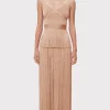 Women Hervé Léger Dresses | Gowns-ICON METALLIC OTTOMAN FRINGE GOWN