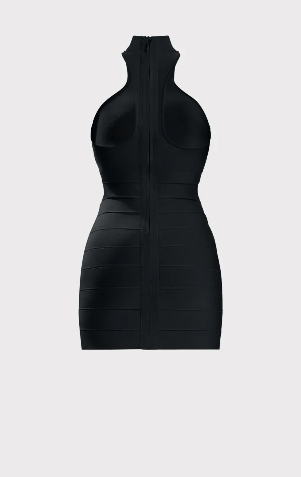 Women Hervé Léger Dresses-ICON RACER MINI DRESS