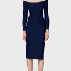 Women Hervé Léger Dresses-ICON SCOOP NECK MIDI DRESS