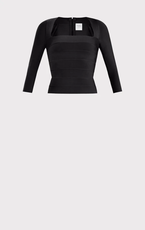 Women Hervé Léger Separates | Tops-ICON SQUARE NECK TOP
