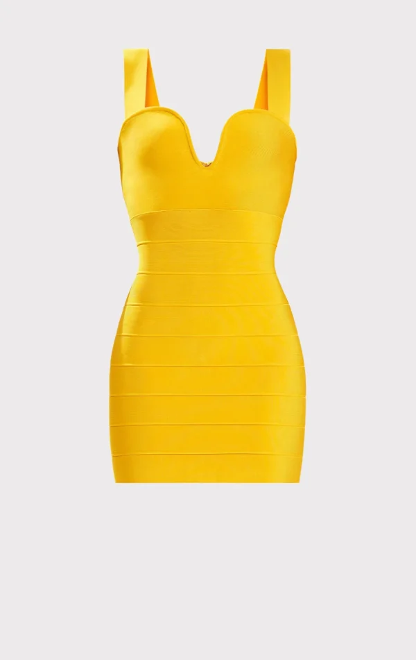 Women Hervé Léger Dresses-ICON STRAPPY SWEETHEART MINI DRESS
