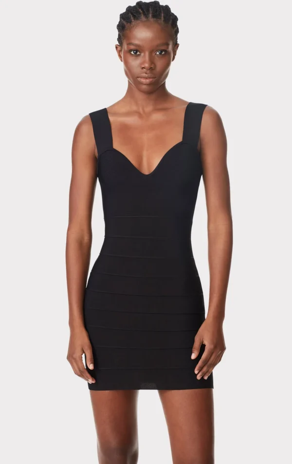 Women Hervé Léger Dresses-ICON STRAPPY SWEETHEART MINI DRESS