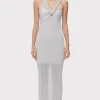 Women Hervé Léger Dresses | Gowns-METALLIC TEXTURED RIB GOWN