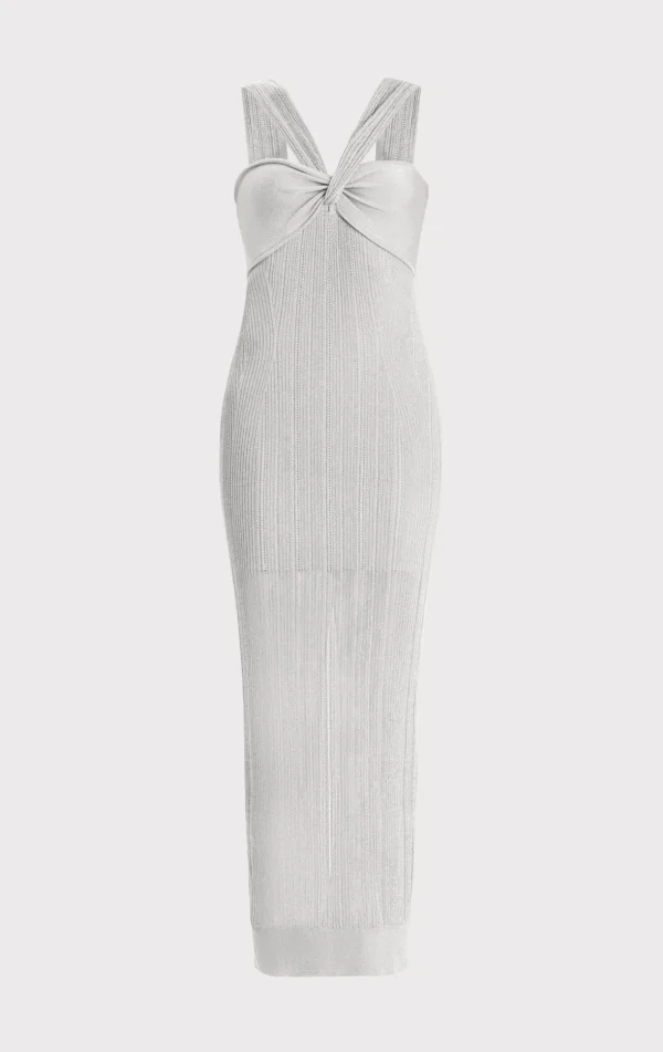 Women Hervé Léger Dresses | Gowns-METALLIC TEXTURED RIB GOWN