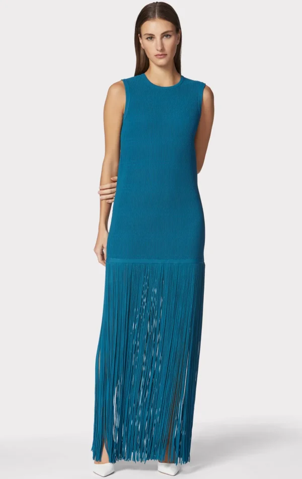 Women Hervé Léger Dresses | Gowns-OTTOMAN SHADOW STRIPE FRINGE GOWN